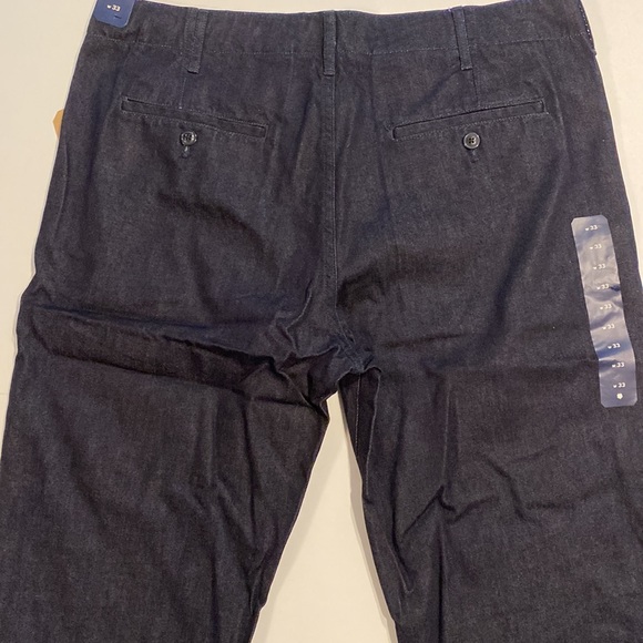 Lucky Brand SZ 33 Flat Front Trouser Style Denim Blue Pants New D37 - Picture 2 of 16